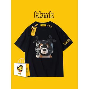 Bkmk Rời Tay Ngắn Cotton Kích Thước Lớn Niche Hợp Thời Trang Áo Thun Nam Top Chó In Hình Thiết Kế Sense Mùa Hè 0519