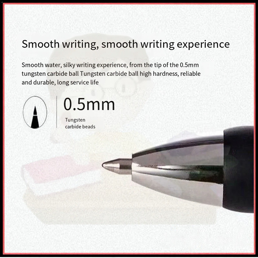 Bộ 12 cây bút gel K35 0.5mm - Mực đen, xanh dương, đỏ, viết mượt nhanh khô không lem, cho học sinh văn phòng DIY
