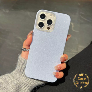 Ốp Lưng Cho iPhone 16 17 11 12 14 13 15 Pro Max 7 8 14 Plus XR X XS Max Thời Trang Mới Màu Trơn Hai Lớp Lấp Lánh
