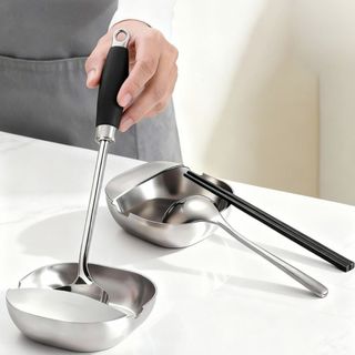 Giá Thìa LILYES, Đế Đũa Inox Dày, Đĩa Trái Cây Chống Trơn Trượt Vuông Không Thể Phá Vỡ Thìa Giá Đỡ Tiện Ích Nhà Bếp