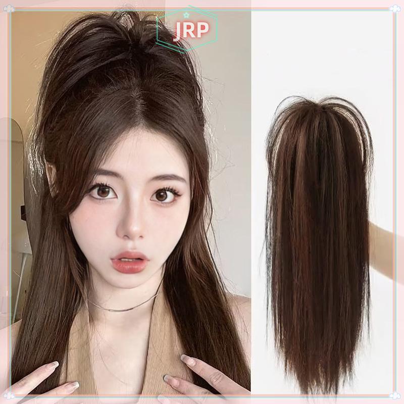 JRP Đuôi Ngựa Tóc Giả Nữ Nửa Buộc Bím Tóc Giả Mảnh Kẹp Tóc Gà JRP