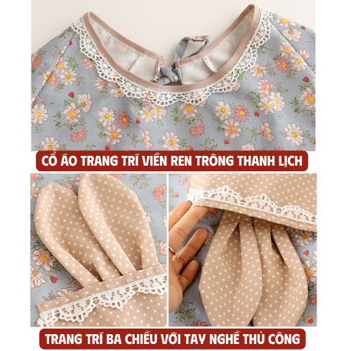 Tạp Dề Hình Thỏ Dễ Thương Chống Thấm Nước - Tạp Dề Nấu Ăn Chống Bám Bẩn Có Túi Lớn, Điều Chỉnh Dây Đeo Cho Gia Đình