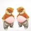 CORALTIDE Silicone Tự dính, Miếng dán bụng chó có thể bóp được Shiba Inu, Shiba Inu Mũm mĩm Nền màu hồng mềm Trang trí điện thoại Đồ dùng lễ hội