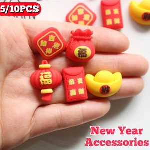 Kẹp Tóc Phối Họa Tiết Cho Tết Nguyên Đán - Phụ Kiện Lễ Hội Mùa Xuân
