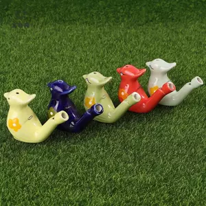 1 Cái Còi chim nước bằng gốm vẽ màu có dây buộc Âm nhạc thời gian đi tắm cho trẻ em Giáo dục học tập sớm [Mina]