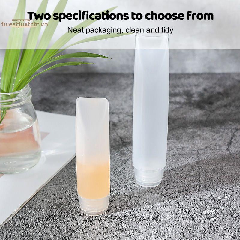 TRTR 10 Cái 30 / 50ml Ống Bóp Rỗng PE Ống Mềm Sữa Rửa Mặt Chai Mỹ Phẩm Bao Bì Chai Du Lịch Có Thể Đổ Lại DIY Hộp Đựng VN
