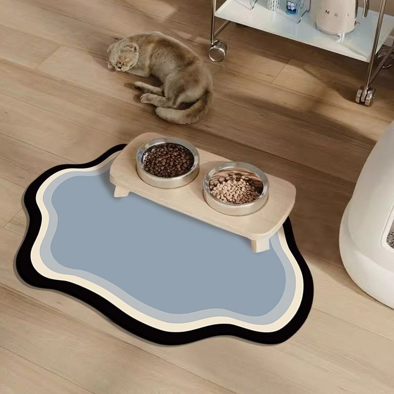 Thảm ăn Cat Diatomite Thảm thấm hút thức ăn chống trượt Thảm lót thú cưng chống thấm nước Placemat Dễ dàng làm sạch