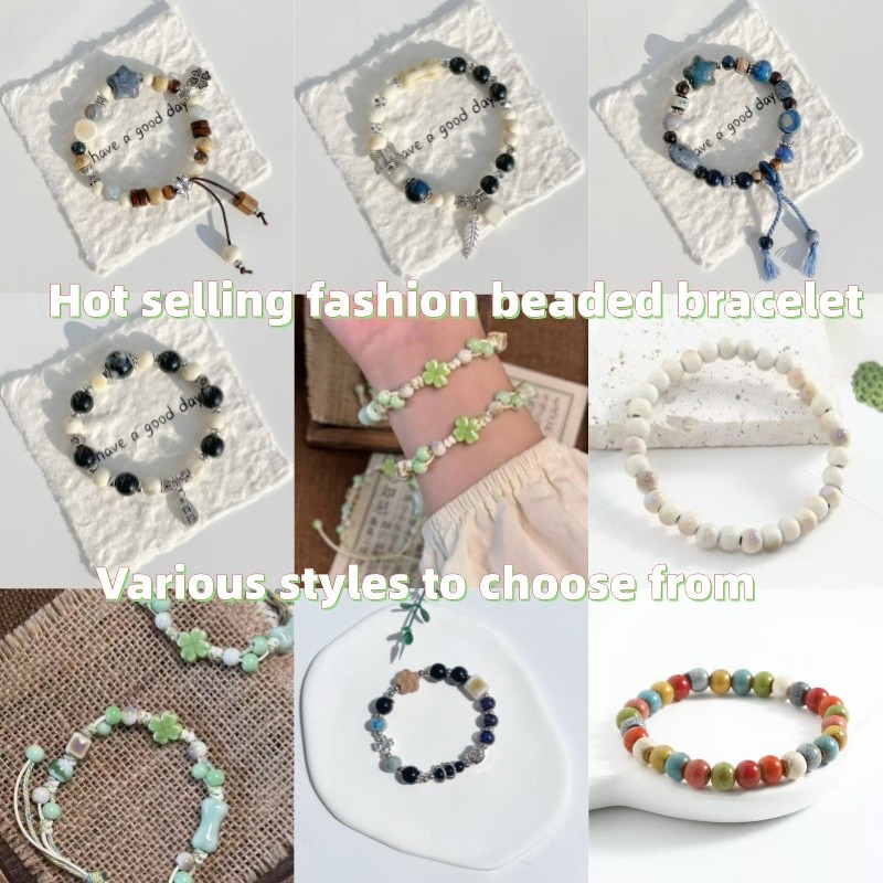 Nhiều kiểu dáng khác nhau của Vòng tay pha lê đính cườm thời trang, Vòng tay tinh tế và đa năng, Thích hợp để tặng bạn bè
