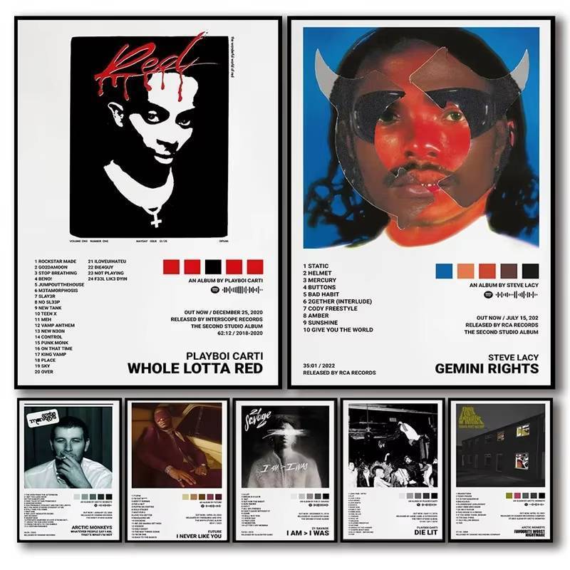 Tranh Canvas Treo Tường Nhạc Pop Hip Hop 21 Savage Playboi Carti Poster Thẩm Mỹ Phòng Decor