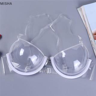 Misa Thời Trang Trong Suốt Đẩy Lên Dây Đeo Áo Ngực Vô Hình Áo Ngực Nữ Underwire Mới