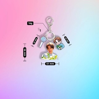Túi đeo mặt dây chuyền Acrylic Kpop Idol EXO Móc khóa quyến rũ CHANYEL BAEKHYUN