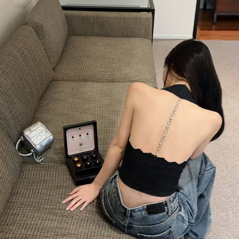 Springevenstar Ren Khâu Mở Ba Slim Gợi Cảm Dây Ne Vest Cho Nữ Mùa Hè Springevenstar