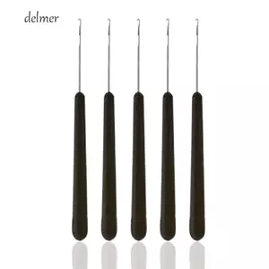 DELMER 5 Cái / bộ Dreadlock Móc Kim, Kim Móc Kim Loại Nhựa, Dụng Cụ Làm Tóc Nối Dài Tóc Đan Dệt Kim Móc Micro Kim Cho Jumbo Bện