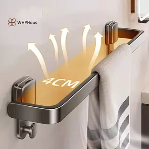 < WHPHous-t > 30cm 40cm 50cm Cốc Hút Khăn Tắm Có Thể Gập Lại Ra Dễ Dàng Lắp Đặt Cho Tường Ngói Đẹp