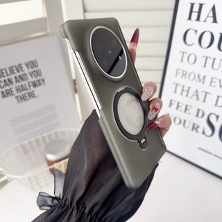 Ốp Lưng Cứng Mờ Trục Đôi Từ Tính Cho Vivo X FOLD 5 Gấp 3Pro Gấp 3 Vỏ Có Vỏ Đứng Nhẫn