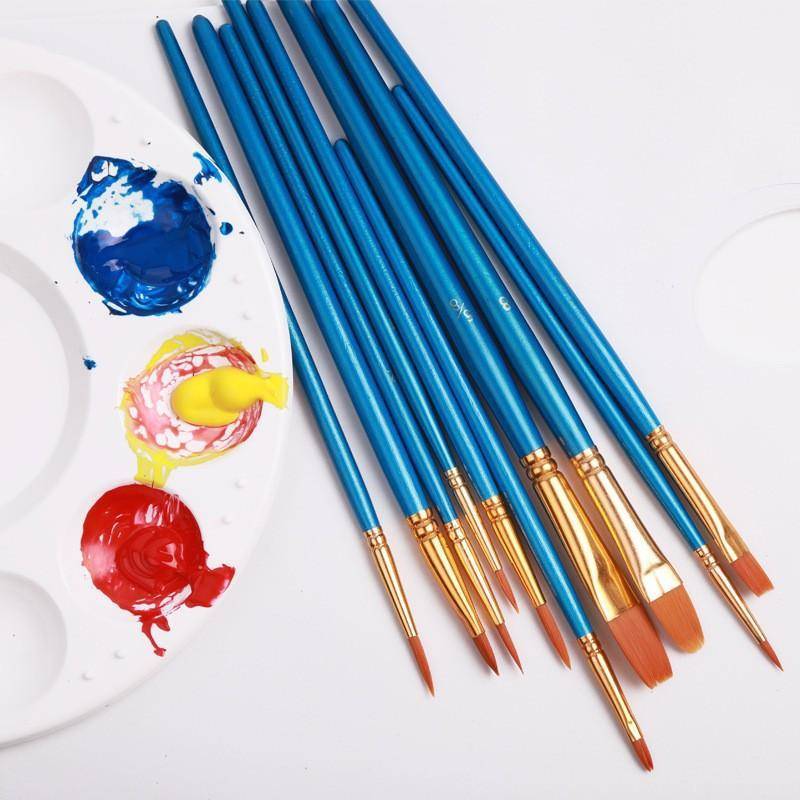 Bàn chải sơn Nylon chuyên nghiệp JINHF 6 20 chiếc Bộ dụng cụ vẽ tranh Acrylic màu nước Đồ dùng nghệ thuật cho người mới bắt đầu và nghệ sĩ HOT