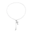 Vòng cổ mặt dây chuyền chéo bạc Unisex - Gothic Hip-Hop - Dây chuyền mỏng có thể điều chỉnh 71-80cm - Trang sức hợp kim nhẹ