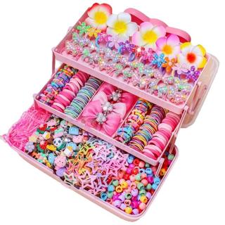 Bộ phụ kiện tóc HOBBYIN, Dây buộc tóc nữ nhiều màu sắc đàn hồi cao, Hoa không làm tổn thương Dây buộc tóc bé gái Trẻ em
