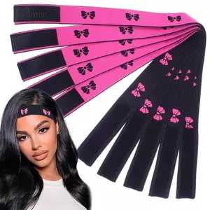 Dây buộc nóng chảy ren DELMER, với dây thun tóc có thể điều chỉnh MagicTape, Phụ kiện tóc giả không trượt Phụ kiện tóc giả thời trang dành cho nữ Quấn cho tóc giả ren