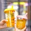 Cốc thủy tinh in hình dễ thương-Cà cốc nước văn phòng-Cà phê