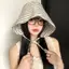 Mũ lưỡi trai rộng sọc kiểu Pháp Mũ chống nắng có dây buộc hoa cho các hoạt động ngoài trời mới