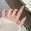 Huayang Sweet Girl ins Vòng Tròn Trơn Dầu Nhỏ Giọt Vòng Tròn, Nhẹ Nhàng Phù Hợp Mềm Mại Dễ Thương Nhẫn Tính Khí Cho Bé Gái