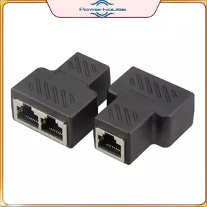 POWER 1 đến 2 LAN ethernet Cáp mạng RJ45 Splitter Plug Adapter Connector.