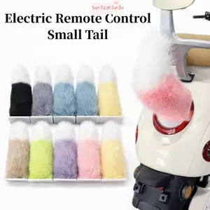 ITRUMPET Gắn Xe Ô Tô Di Chuyển Đuôi, Có Thể Sạc Lại Thực Tế Điều Khiển Từ Xa Đuôi Xe Đạp Điện, Tự Dính Lông Tơ Đa Năng Đuôi Xe Máy Trang Trí Tất Cả Các Xe