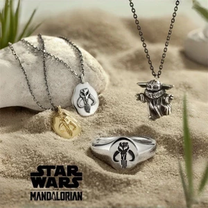 STAR WARS STAR WARS Nhẫn Mặt Dây Chuyền Mandalorian Niche Trang Sức Cao Cấp