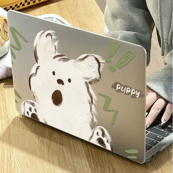 Vỏ máy tính xách tay cứng hình con chó con dễ thương Micro Matte cho Macbook Neo Air Pro M1 M2 M3 M4 M5 / Vỏ máy tính xách tay mờ mỏng cho 13 inch 14 inch 15 inch / Vỏ máy tính xách tay bảo vệ toàn diện