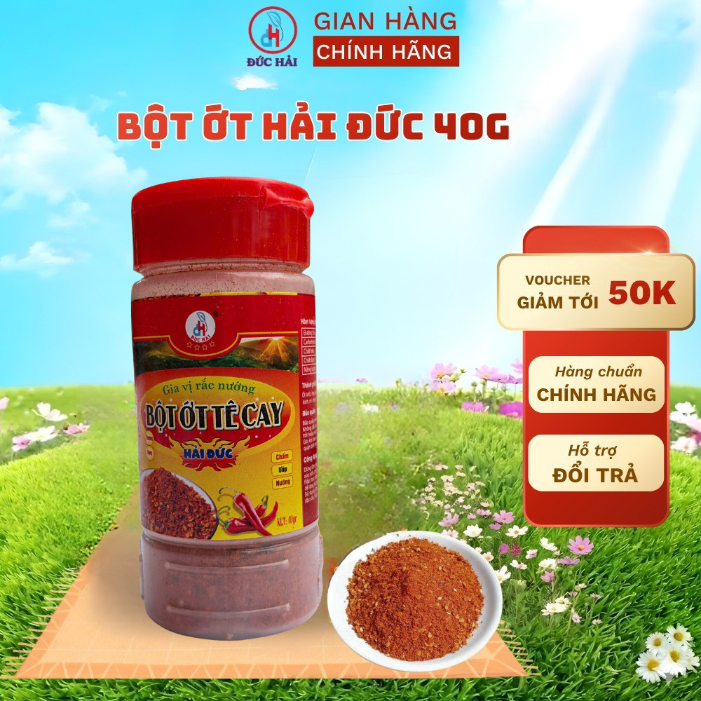 Bột Ớt Tê Cay Đức Hải 40g - Gia vị rắc nướng Đậm Vị Cay Tê Kích Thích Vị Giác - Đức Hải Food