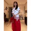 Mỹ Retro In Hình Ngôi Sao Đeo Ngang Tay Ngắn Cotton Nguyên Chất Dopamine Lười Phong Cách Trắng Top 5.19