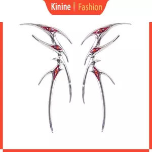 KIN Thời Trang Đá Đỏ Elf Cosplay Bông Tai Dự Tiệc Phụ Kiện Trang Sức