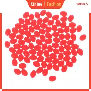 KIN 100 Chiếc Hình Bầu Dục Dạ Quang Mồi Câu Cá Hạt Biển Cứng Nổi Phao Giải Quyết