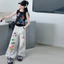 Bé Gái Mỏng Thường Ngày Mùa Hè Phong Cách Mới Trẻ Em Graffiti Tất Cả Trận Đấu Quần Rời