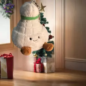 HFTOY Mới Sáng Tạo Cầu Lông Móc Khóa Lông Dễ Thương Sang Trọng Búp Bê Đồ Chơi Vui Nhộn Túi Mềm Trang Trí Mặt Dây Chuyền Bạn Bè Quà Tặng ~