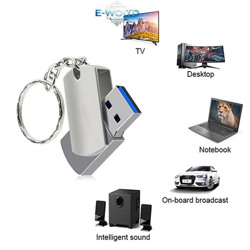 E-WOITD USB 3.0 Ổ đĩa Flash 1 / 2TB Bộ nhớ ổ đĩa tốc độ cao Sti Vòng chìa khóa kim loại Bộ điều hợp điện thoại Pendrive E-WOITD