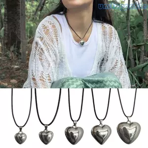 Unstop * Xu hướng thời trang Niche Silver Love- Mặt dây chuyền Vòng cổ tính khí dây chuyền xương đòn