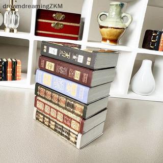 [dreamdreaming] 6 Cái / bộ 1: 12 Nhà Búp Bê Thu Nhỏ Sách Cổ Điển Nhà Búp Bê Cảnh Học Đạo Cụ Mô Hình Không Thể Lật Các Trang Sách Đồ Chơi [zkm]
