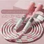 Dây nhảy trẻ em hạt mềm chống rối, tay cầm silicone êm, dài 2.8m có thể điều chỉnh