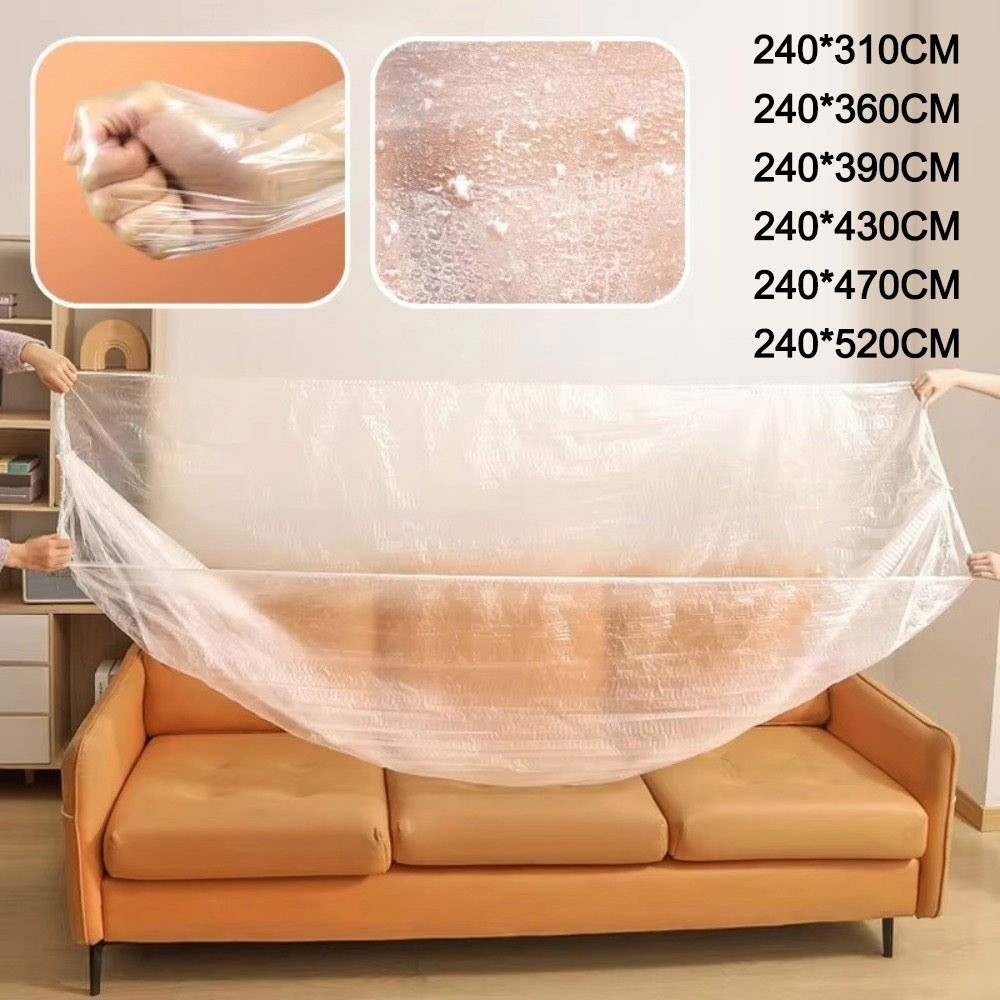 Vỏ bụi dùng một lần NORDICLIFE, Vỏ bụi nội thất trong suốt chống thấm nước, Tất cả được bọc dây rút Nhựa đàn hồi Phim bụi Giường Sofa Bàn trà Ghế