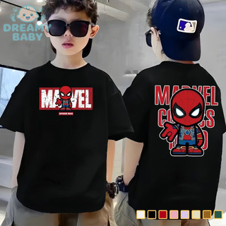 COD✅ (Hồ Chí Minh)DREAMY BABY Áo thun ngắn tay trẻ em hình người nhện hoạt hình Thoải mái, phù hợp cho bé trai