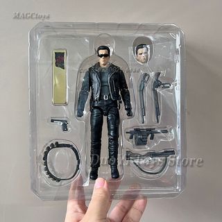 Nội địa Mafex199 Terminator T800 Arnold Schwarzinger Trạm cảnh sát Búp bê di chuyển hoàn toàn mới