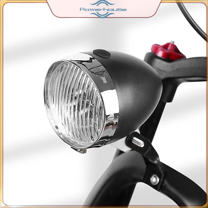 POWER Classical Retro Đèn Pha ABS 3 Đèn LED Xe Đạp Đi Đêm Cảnh Báo An Toàn Đèn Trước Không Pin.