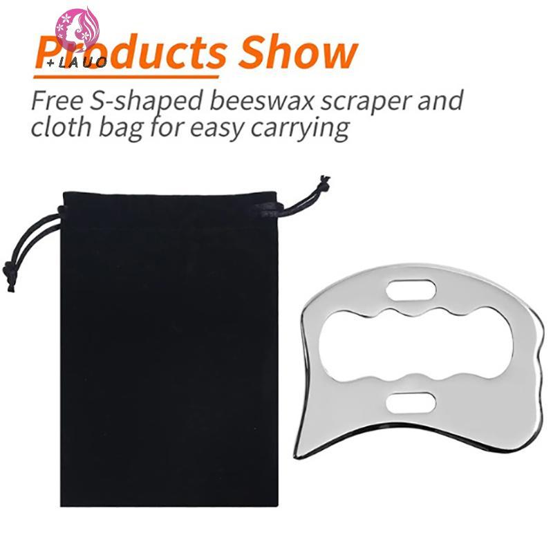 Springevenstar Thép không gỉ Gua Sha Máy mát xa cơ bắp Dụng cụ cạo kim loại Cơ thể Khăn giấy sâu Fascia Thư giãn mặt Massage Định hình cơ thể Springevenstar