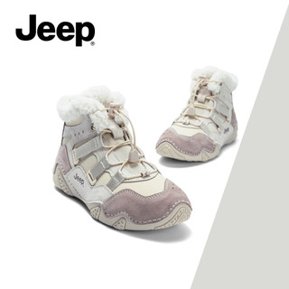 JEEP Giày Bốt Tổng Thể Nữ Mùa Đông Thể Thao Ngoài Trời Áo Lông Cừu Ấm Áp Thoải Mái Giày Bốt Tuyết Giày Bốt Ngắn