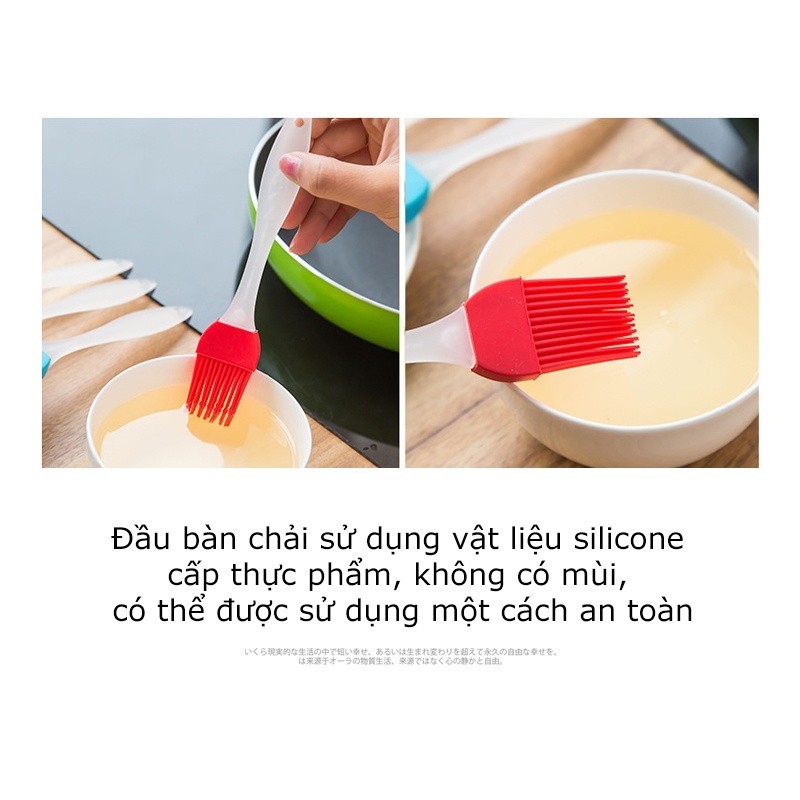 M8 Chổi quét dầu - Cọ quét dầu ăn, quét mỡ, quét mặt bánh bằng silicon chịu nhiệt