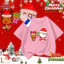 COD (Hồ Chí Minh)DREAMY BABY Sản phẩm mới Áo T-shirt tiệc đội nhóm Giáng sinh Áo đỏ Phiên bản trẻ em 2026M168