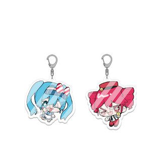 Different Sides Design Mesmerizer-Miku Teto Chibi SD Kawaii Acrylic Cute Keychain Keyring Hanging Accessories For Cospla