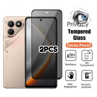 2 Chiếc Siêu HD Kính Cường Lực Cho Tecno Pova Neo 3 2 5G 4G Chống Gián Điệp Trong Suốt Phim Riêng Tư Kính Cạnh Đen Cho Tecno Pova 7 6 Ultra Pro Neo 5G 4G Đen Edge Bảo Vệ Màn Hình